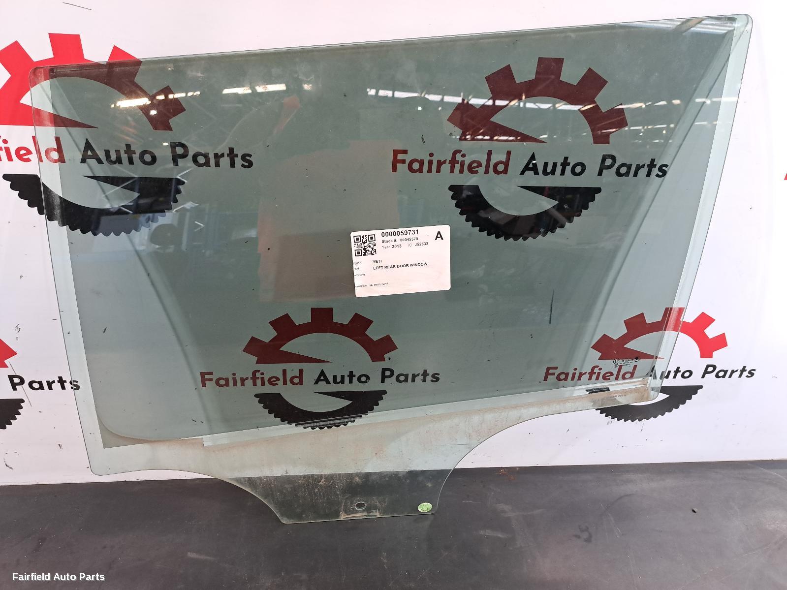 2011-2017 Skoda Yeti Left Rear Door Window