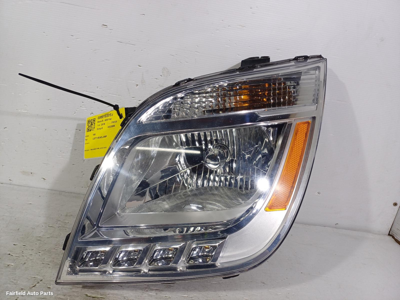 2013-2023 Ldv V80 Left Headlamp