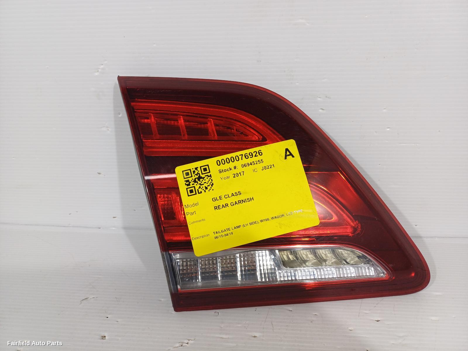 2015-2019 Mercedes Gle Class Rear Garnish