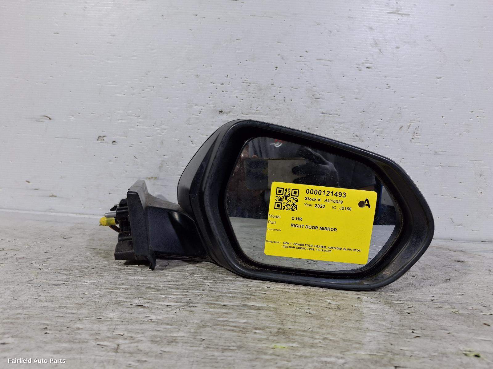 2019-2023 Toyota C-hr Right Door Mirror