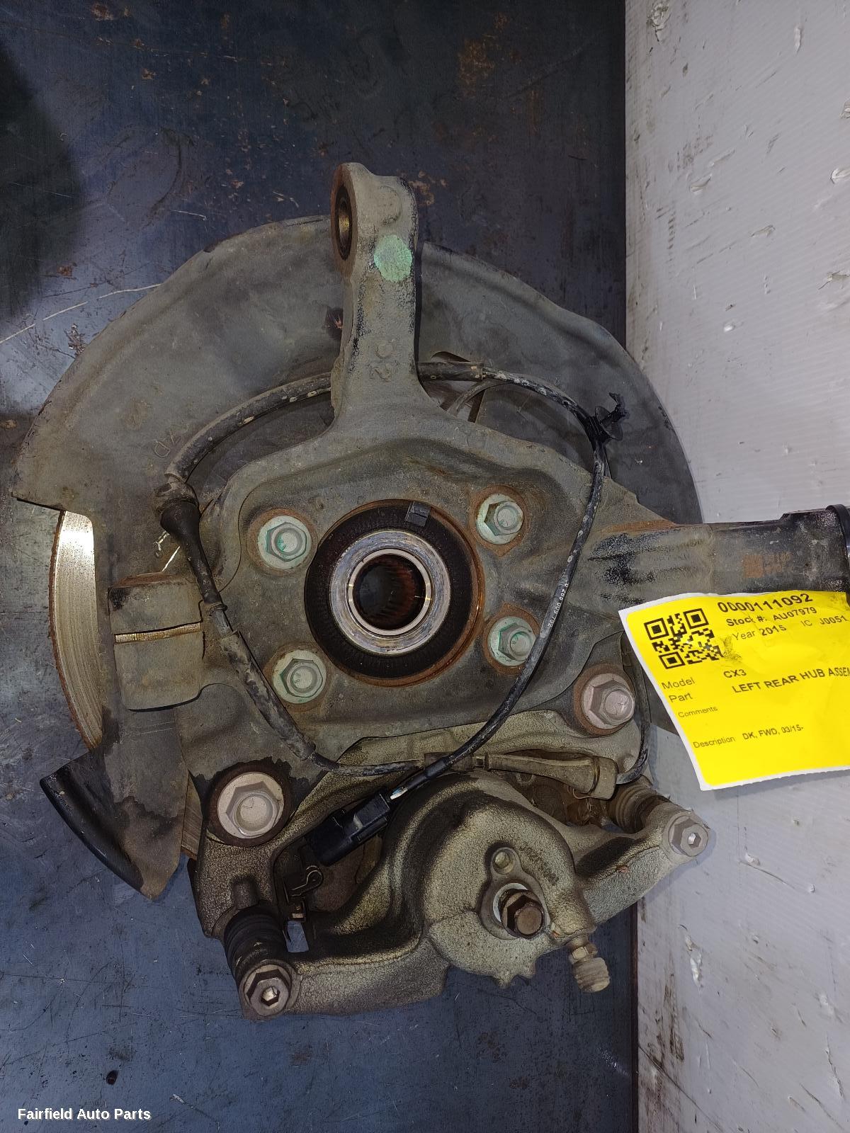 2015-2025 Mazda Cx3 Left Rear Hub Assembly