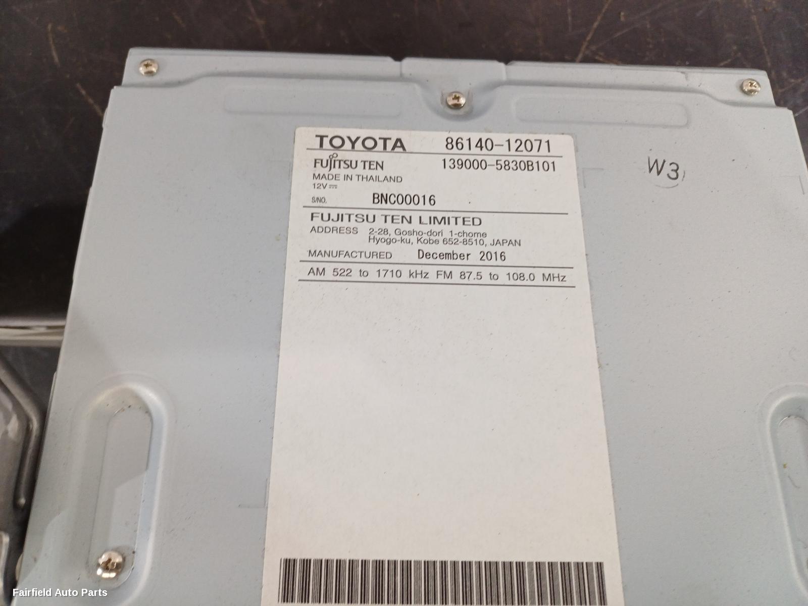 2015-2018 Toyota Corolla Radio Cd Dvd Sat Tv