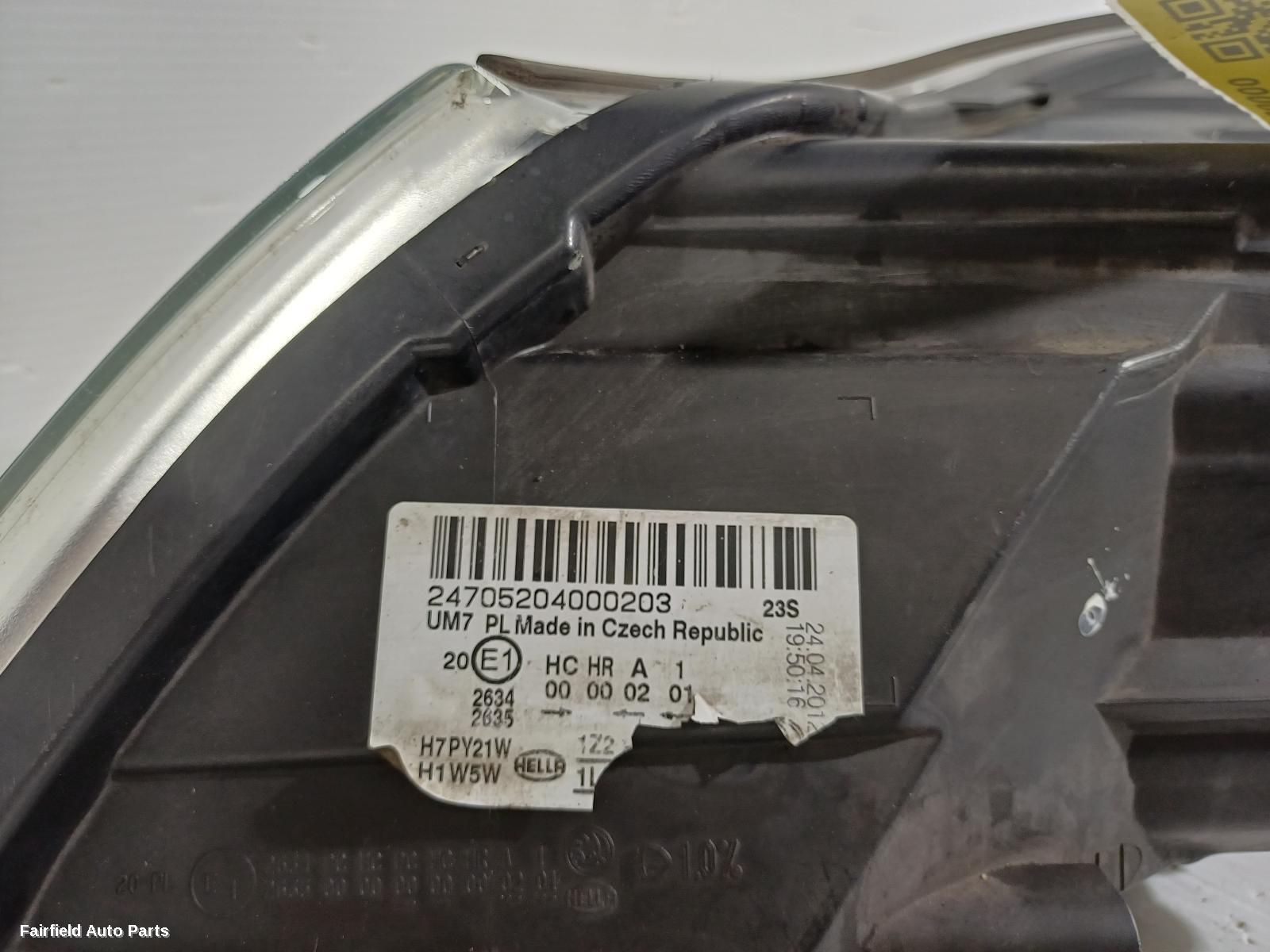 2008-2013 Skoda Octavia Right Headlamp