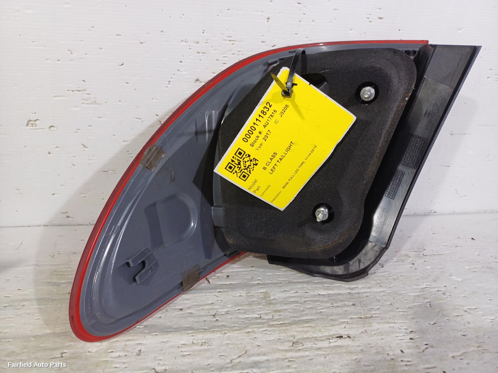 2014-2019 Mercedes B Class Left Taillight