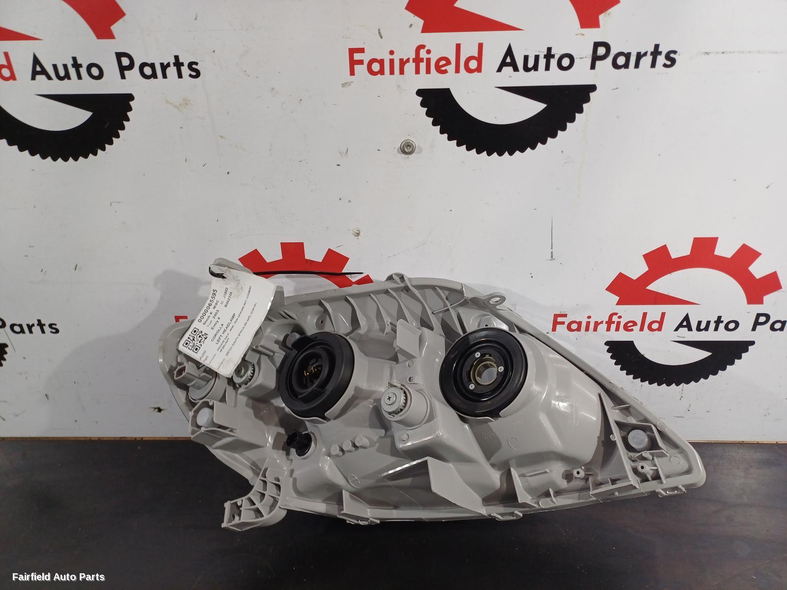 2003 Toyota Corolla Left Headlamp