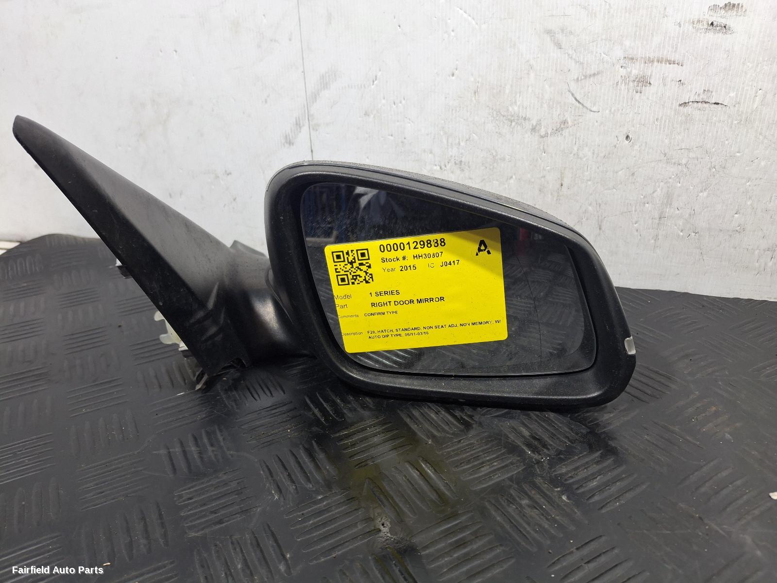 2011-2016 Bmw 1 Series Right Door Mirror