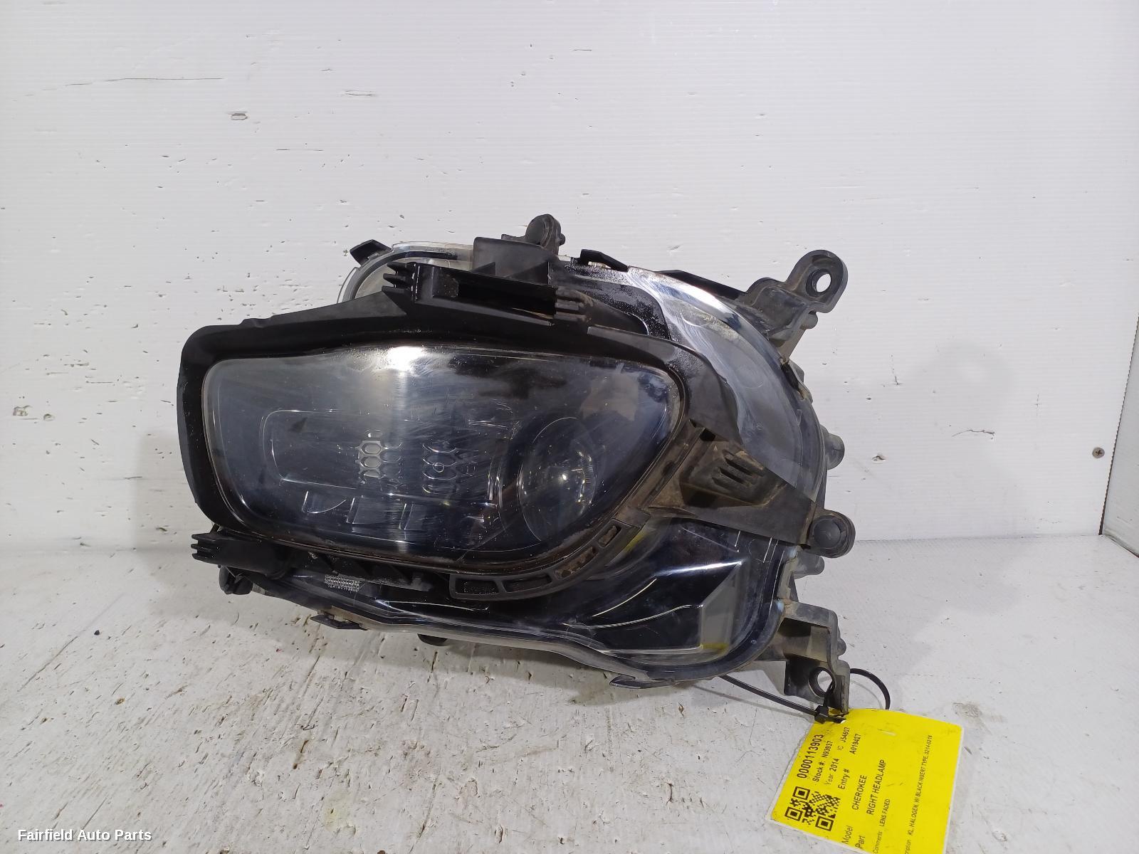2014-2018 Jeep Cherokee Right Headlamp
