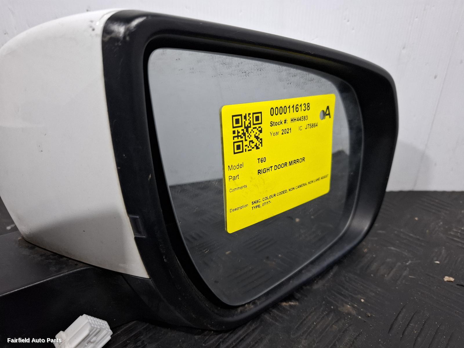 2017-2025 Ldv T60 Right Door Mirror