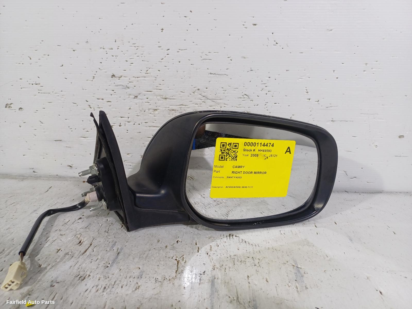 2006-2011 Toyota Camry Right Door Mirror