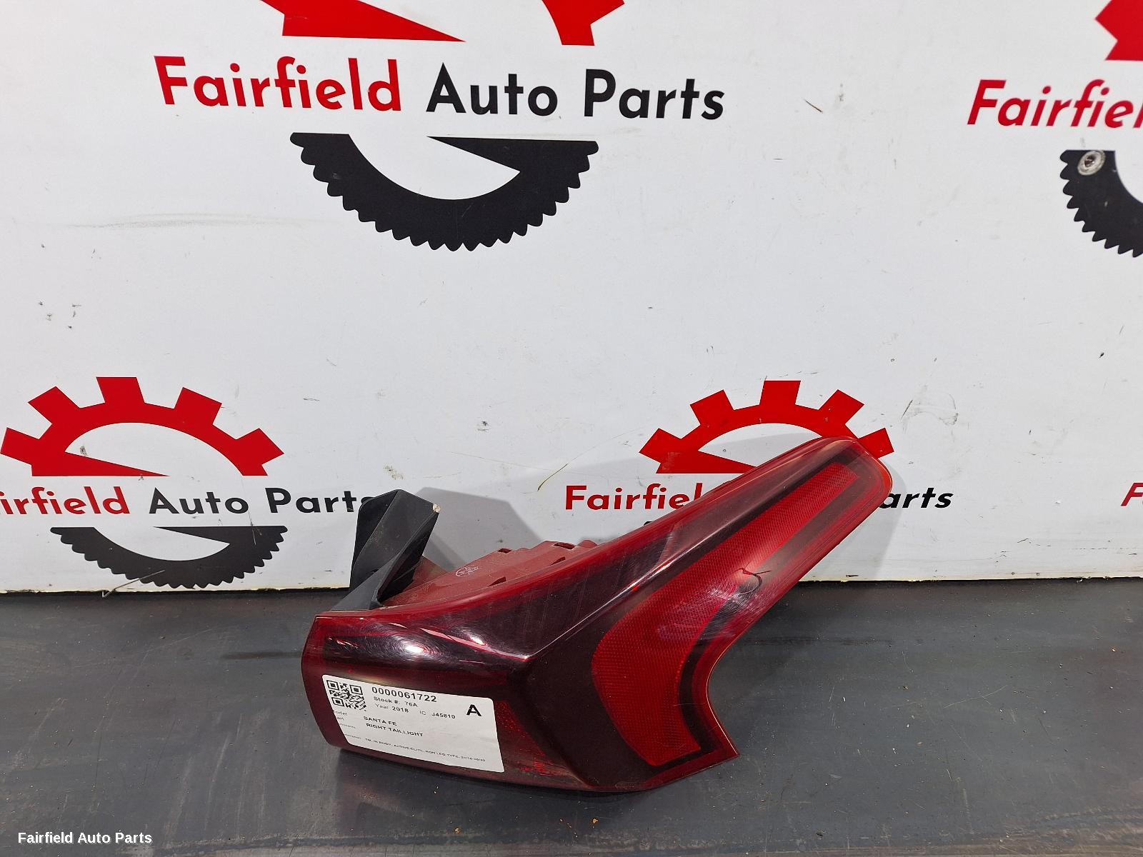 2018-2020 Hyundai Santa Fe Right Taillight