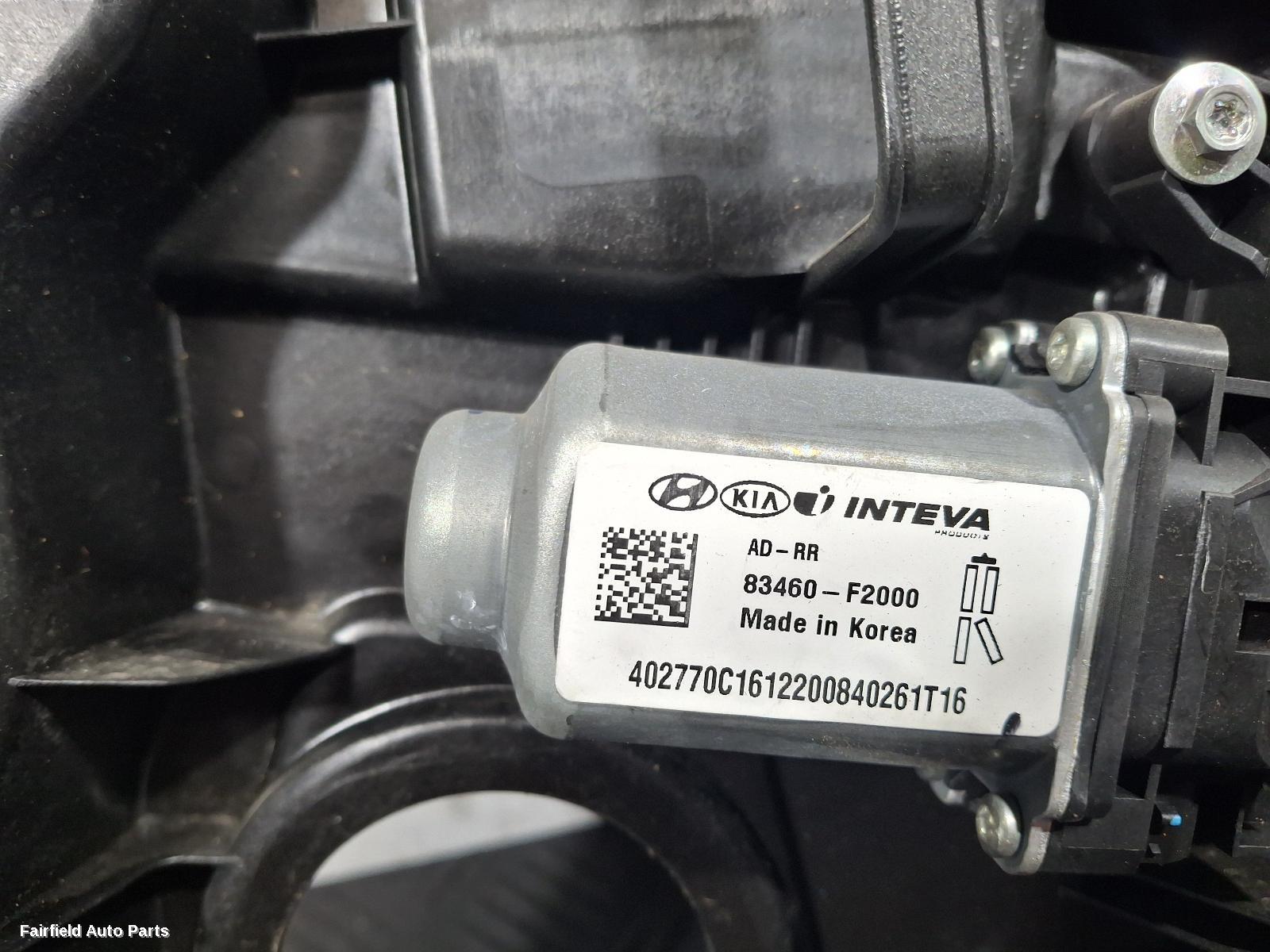 2015-2020 Hyundai Elantra Right Rear Wnd Reg Motor