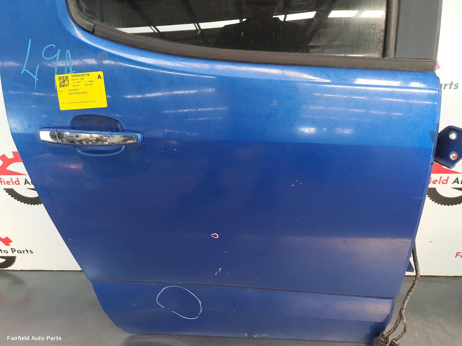 2016-2020 Holden Colorado Right Rear Door Sliding