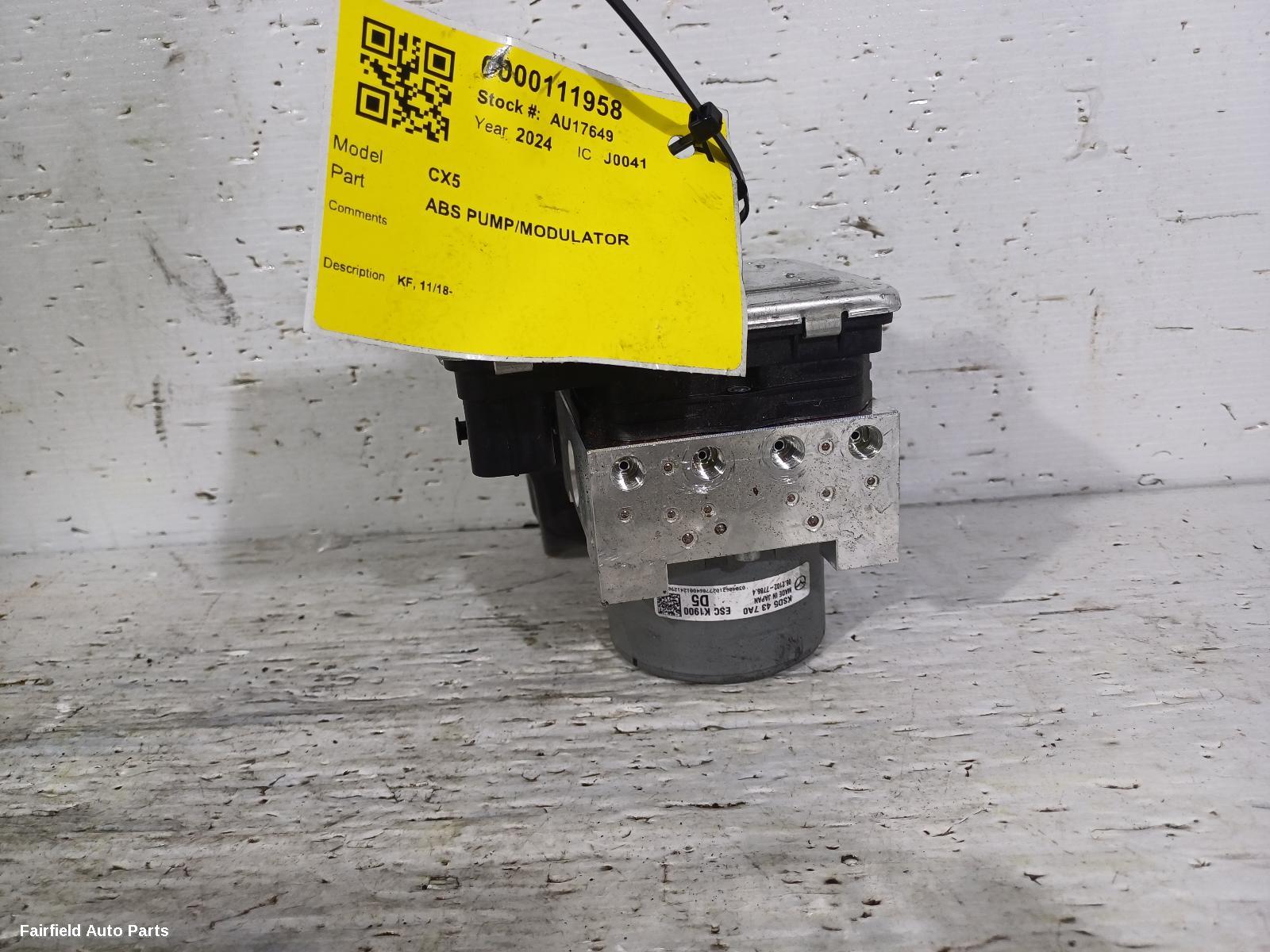 2018-2025 Mazda Cx5 Abs Pump Modulator