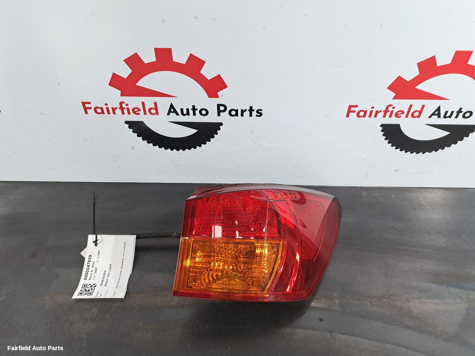 2007 Lexus Is250/is250c Right Taillight