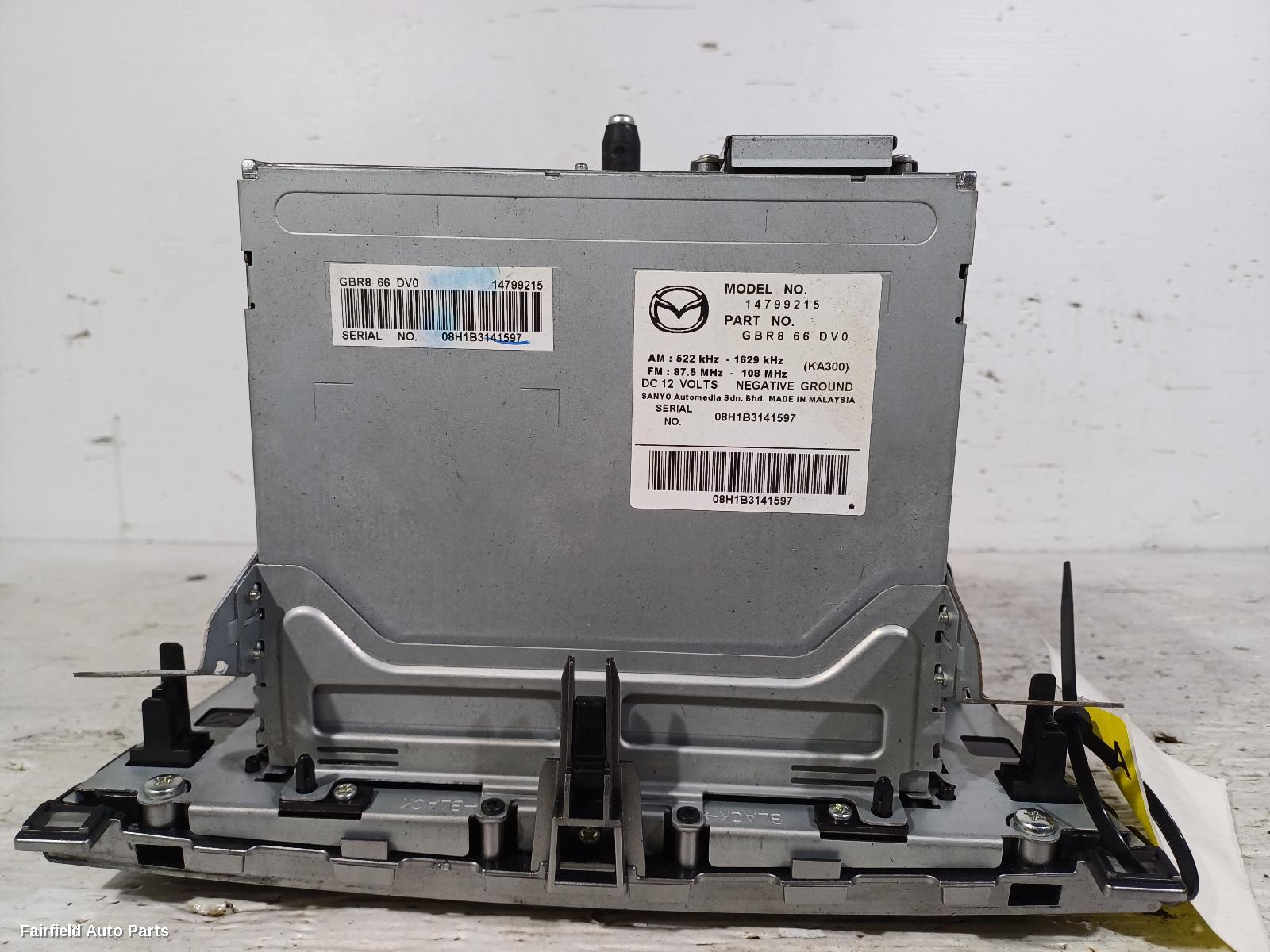 2008-2012 Mazda 6 Radio Cd Dvd Sat Tv