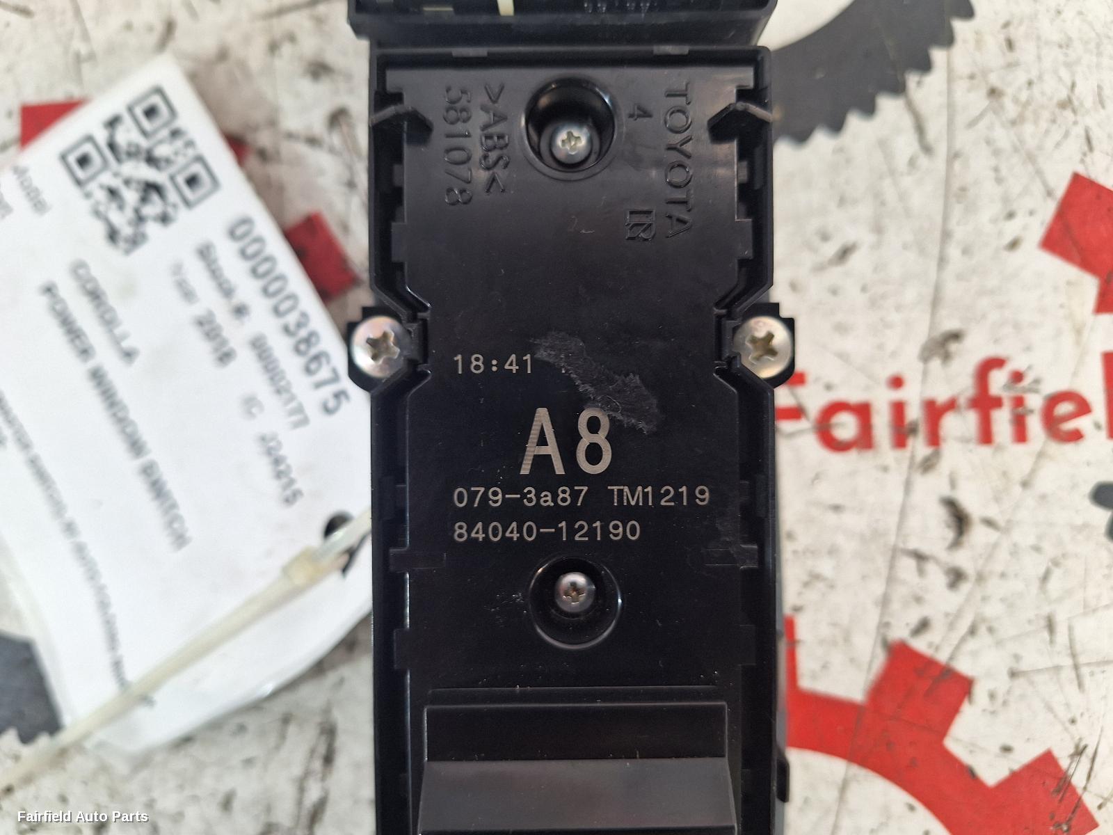 2018-2026 Toyota Corolla Pwr Dr Wind Switch