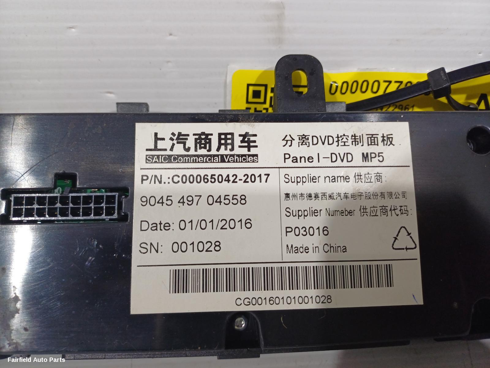 2015-2024 Ldv G10 Radio Cd Dvd Sat Tv