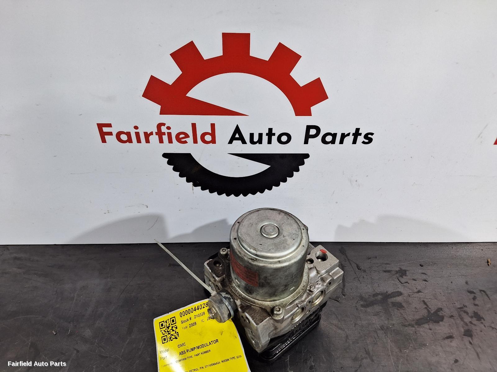 2009 Honda Civic Abs Pump Modulator