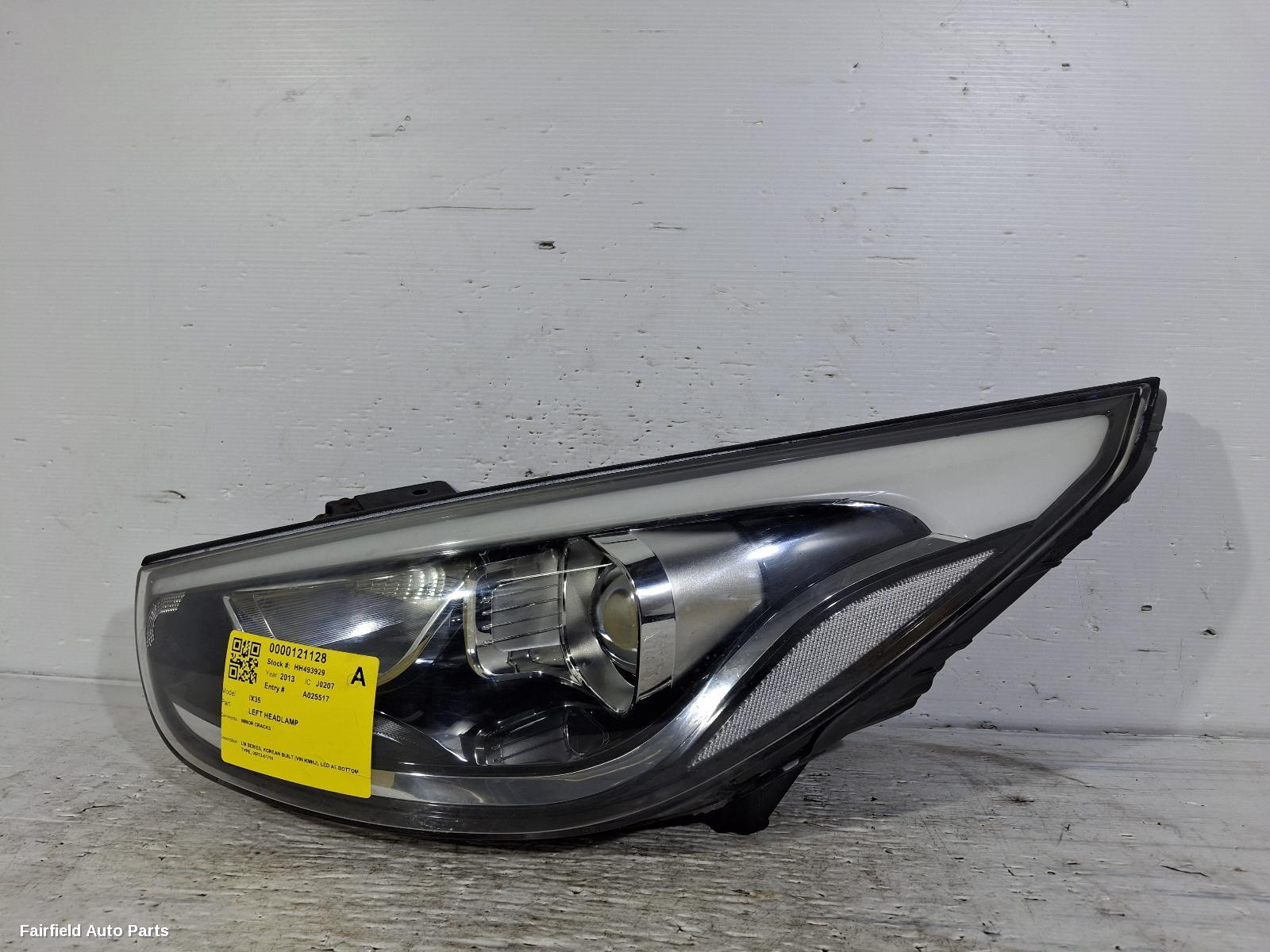 2013-2016 Hyundai Ix35 Left Headlamp