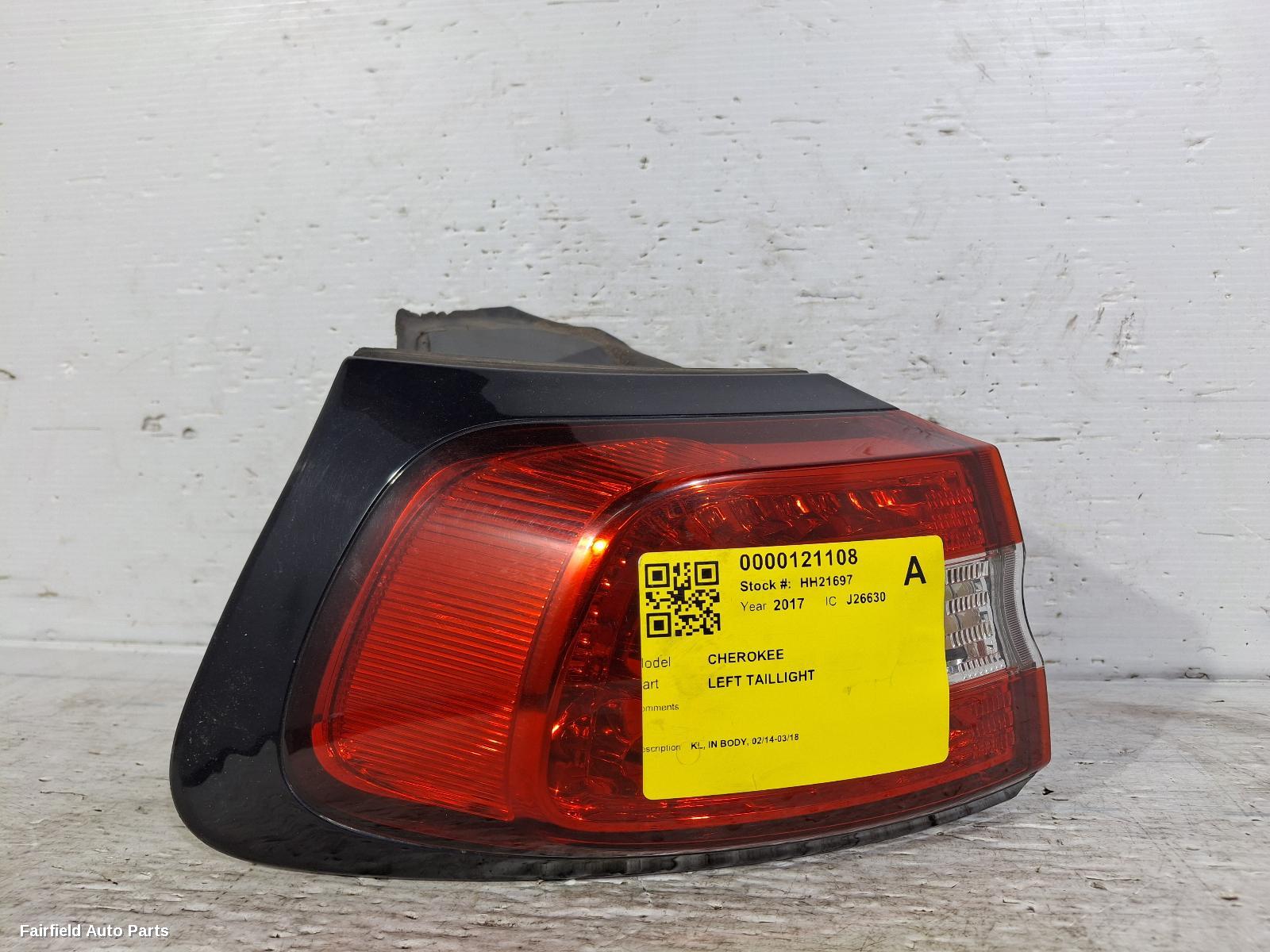 2014-2018 Jeep Cherokee Left Taillight