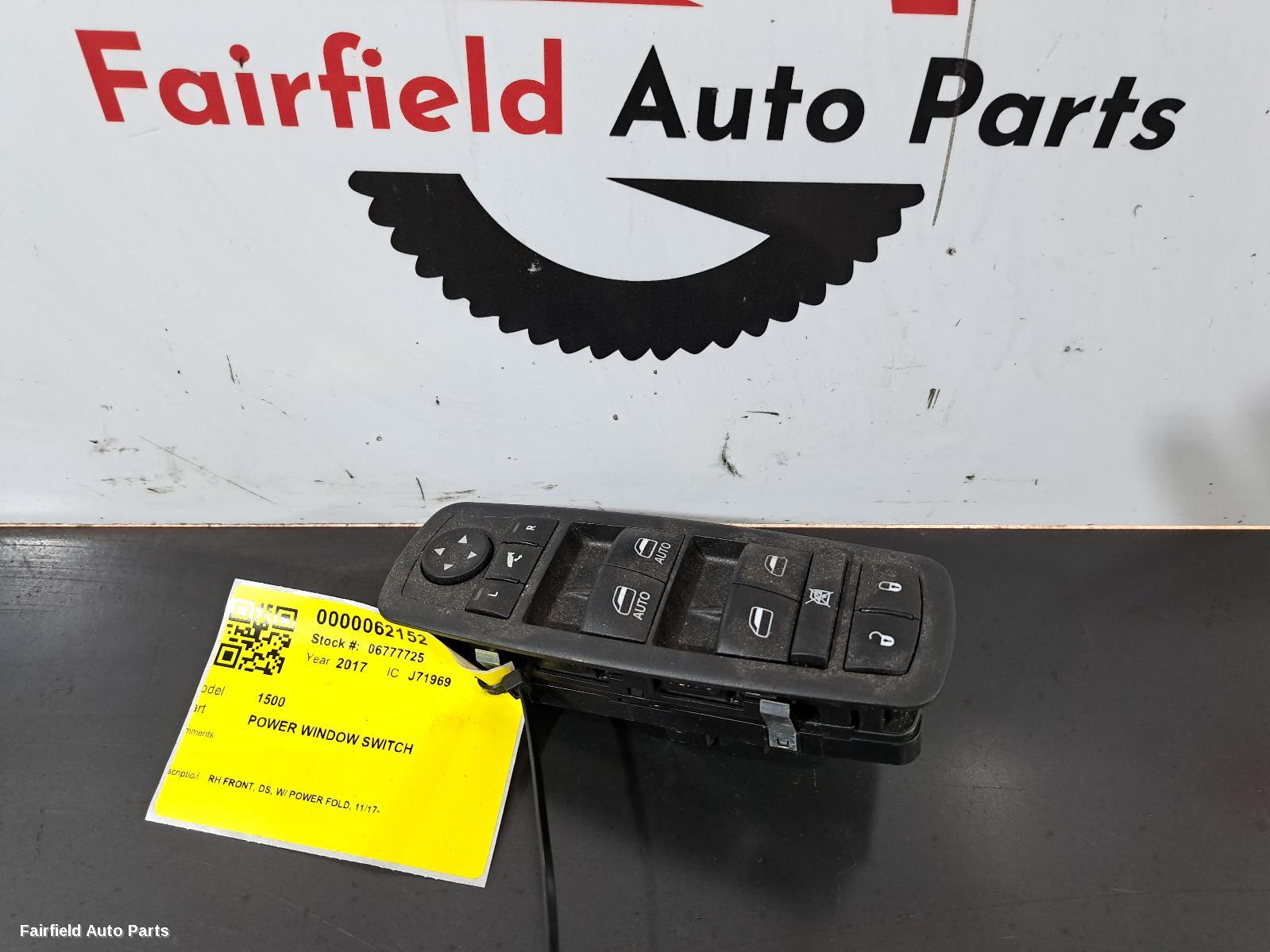 2017 Ram 1500 Pwr Dr Wind Switch