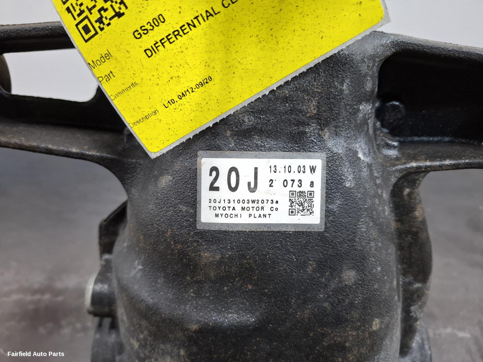 2012-2015 Lexus Gs Differential Centre