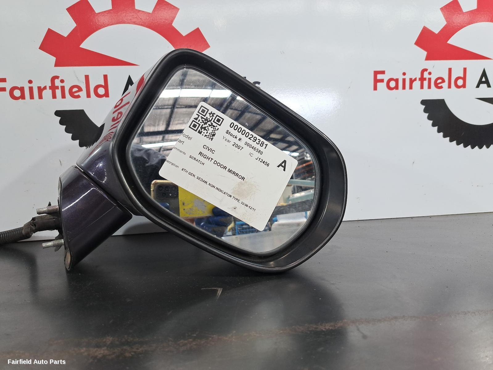 2007 Honda Civic Right Door Mirror