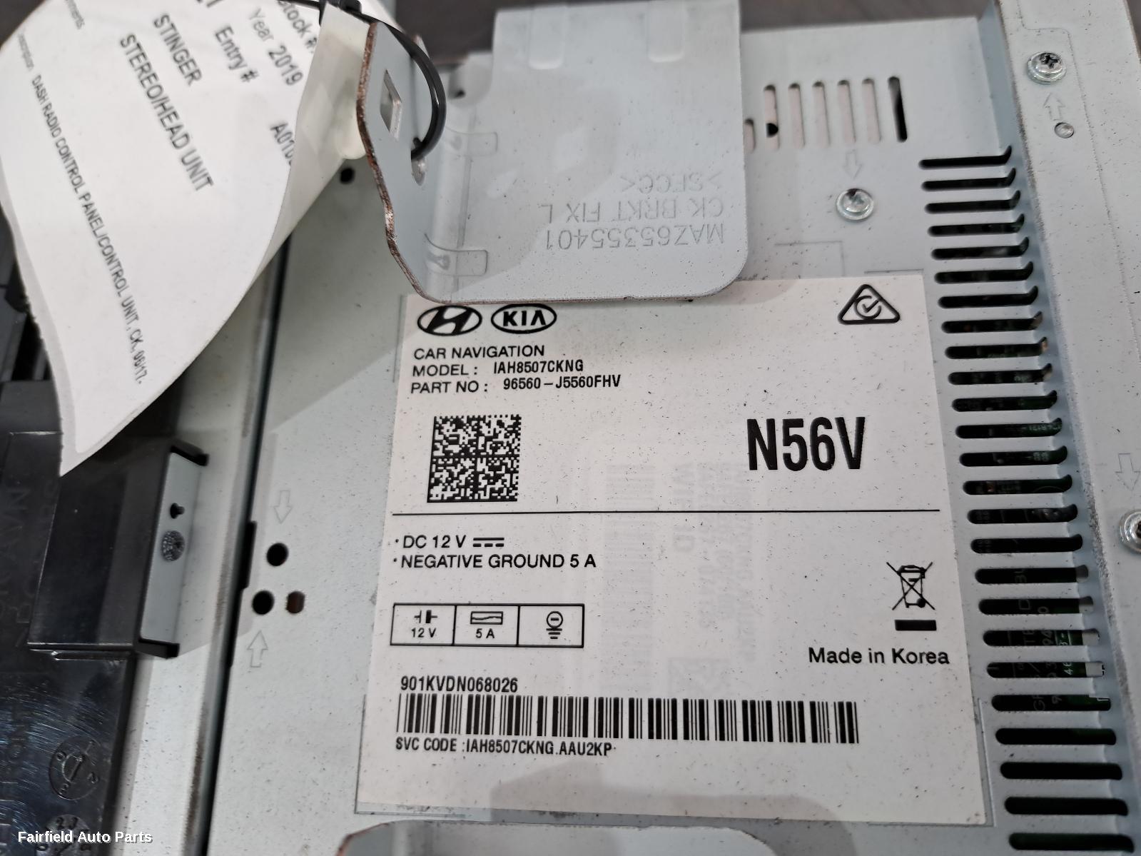 2017-2023 Kia Stinger Radio Cd Dvd Sat Tv