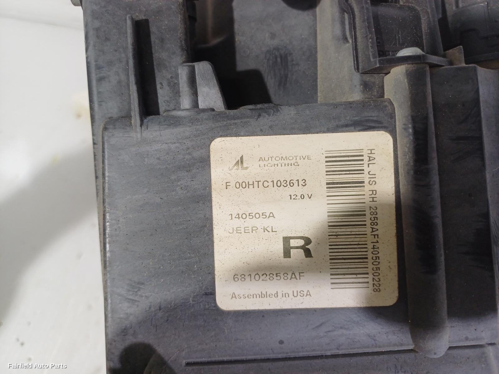 2014-2018 Jeep Cherokee Right Headlamp