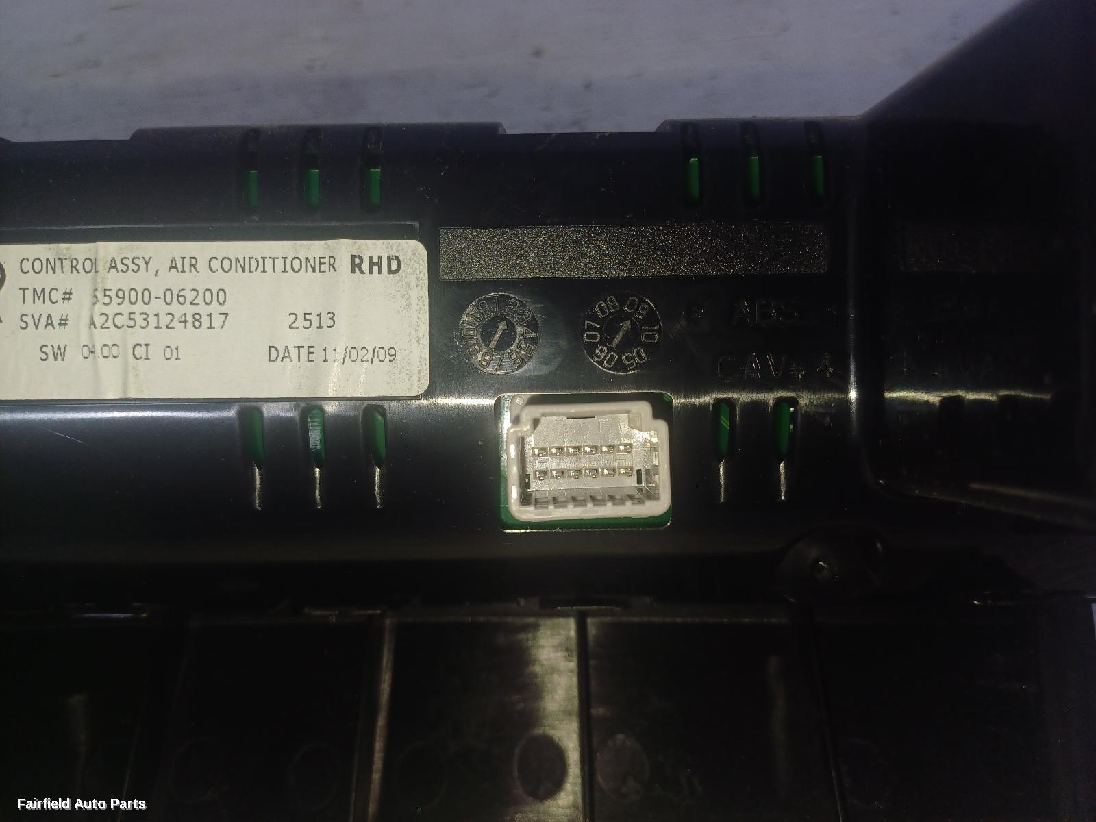 2006-2012 Toyota Aurion Heater Ac Controls