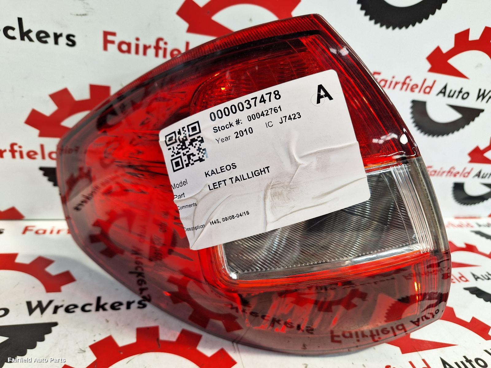 2010 Renault Kaleos Left Taillight