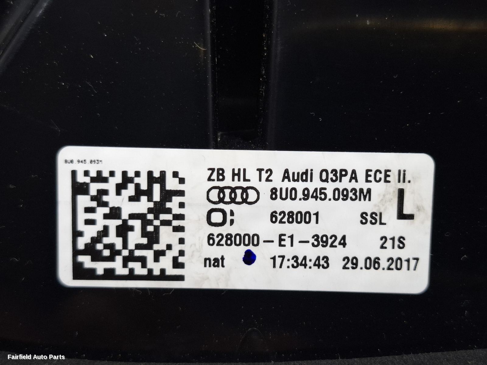 2015-2018 Audi Q3 Left Taillight