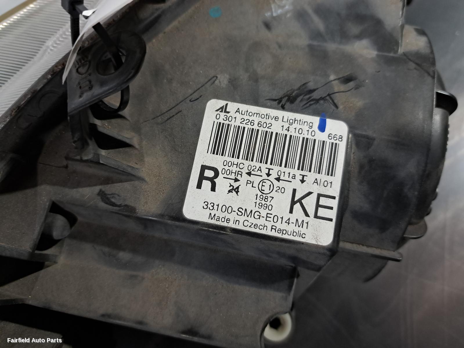 2011 Honda Civic Right Headlamp