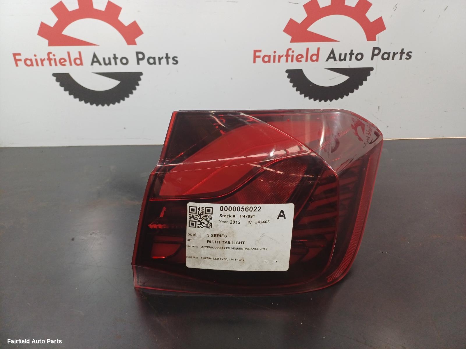 2011-2015 Bmw 3 Series Right Taillight