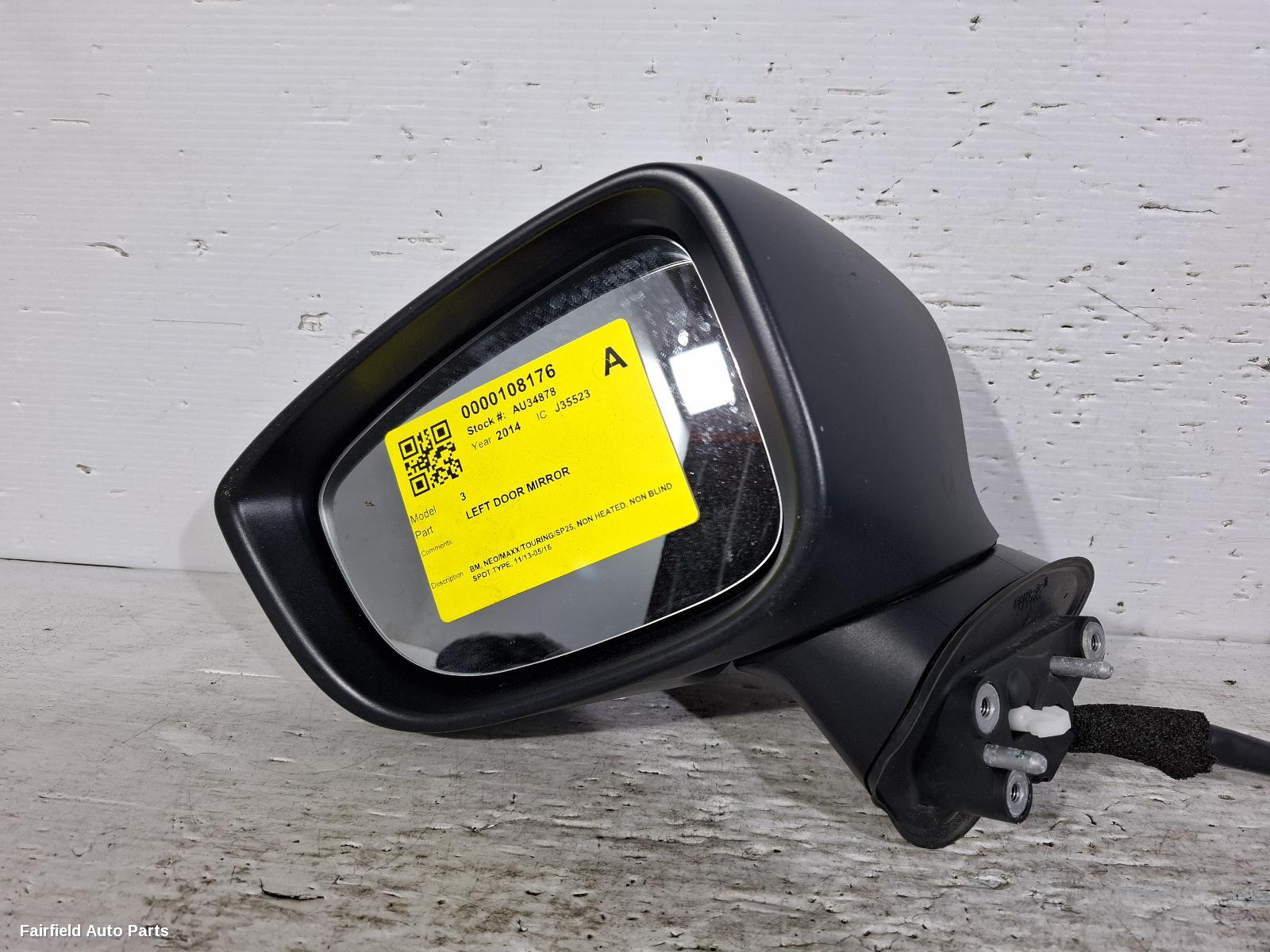 2013-2016 Mazda 3 Left Door Mirror