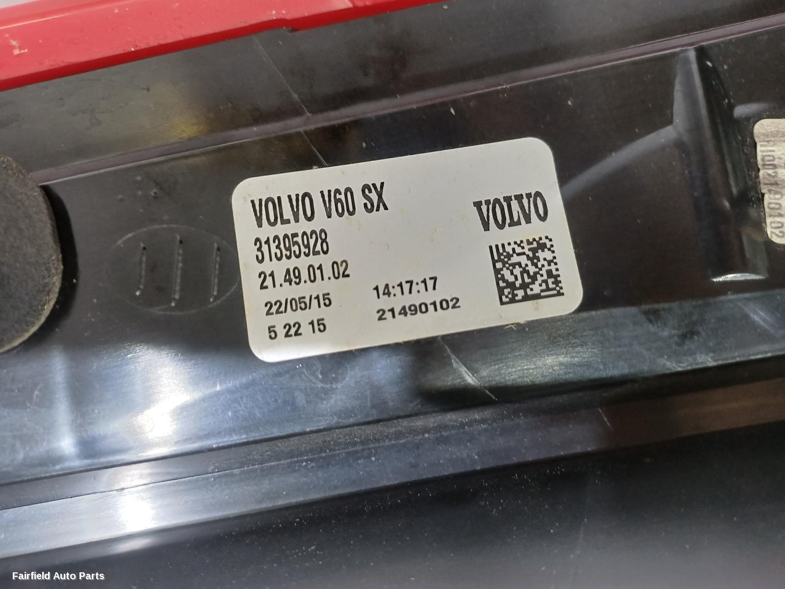 2011-2018 Volvo S60/v60 Left Taillight