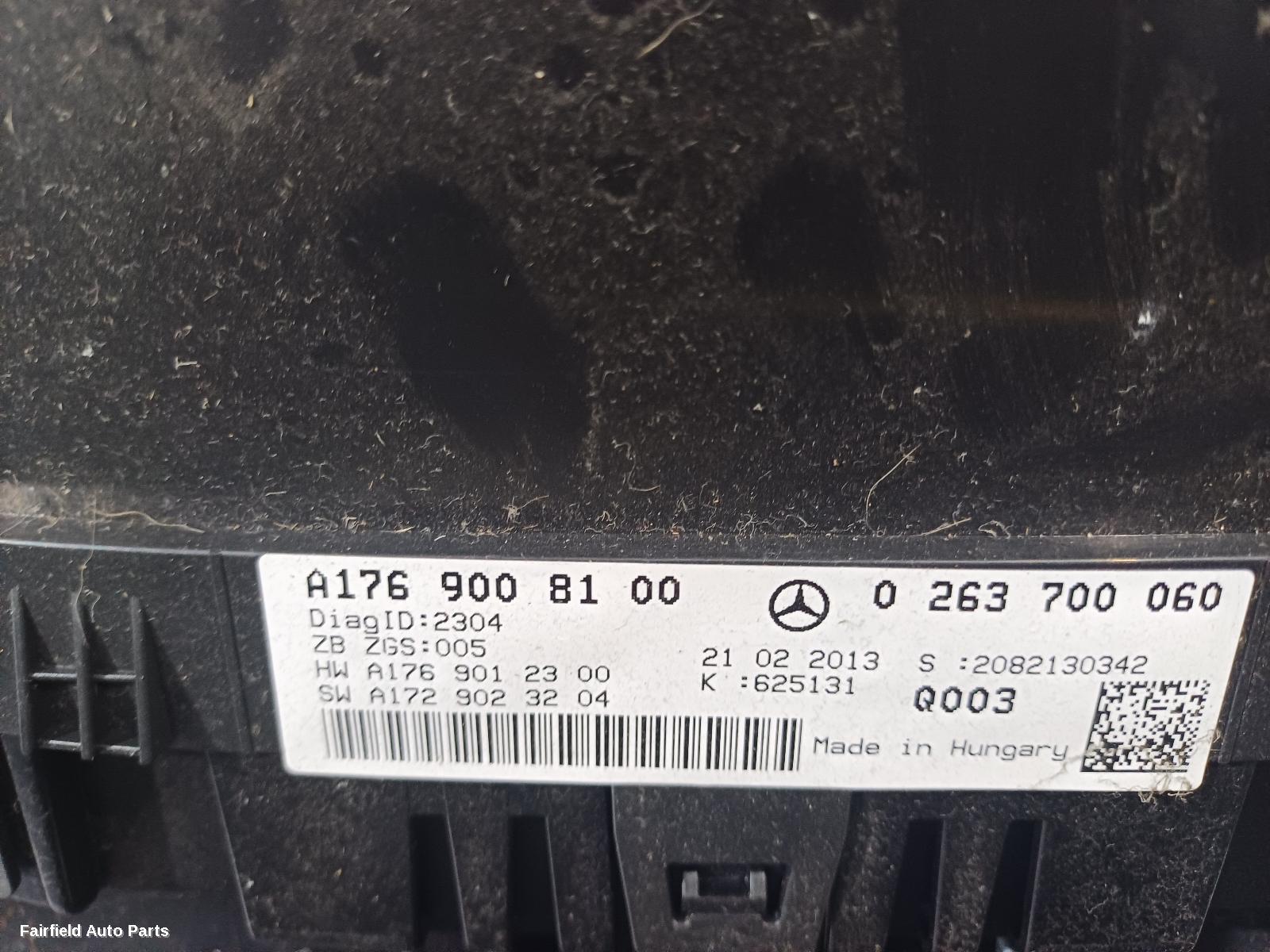 2012-2015 Mercedes A Class Instrument Cluster
