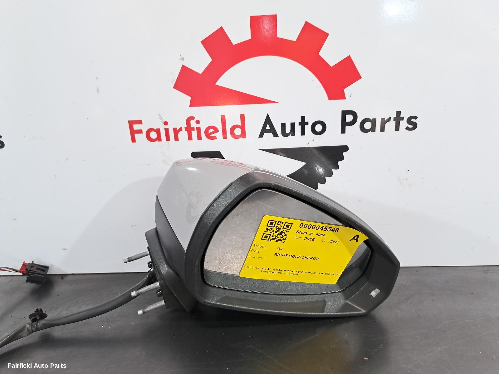 2013-2020 Audi A3 Right Door Mirror