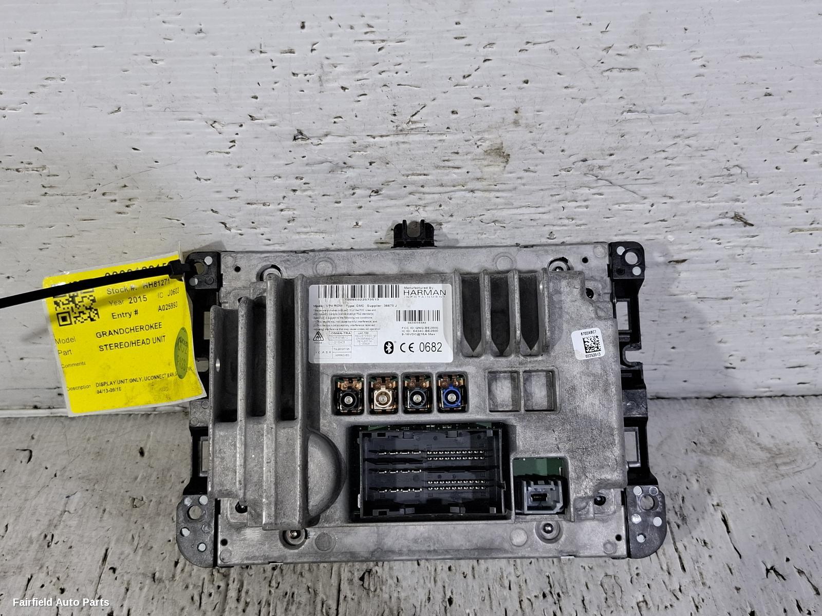 2013-2016 Jeep Grandcherokee Radio Cd Dvd Sat Tv
