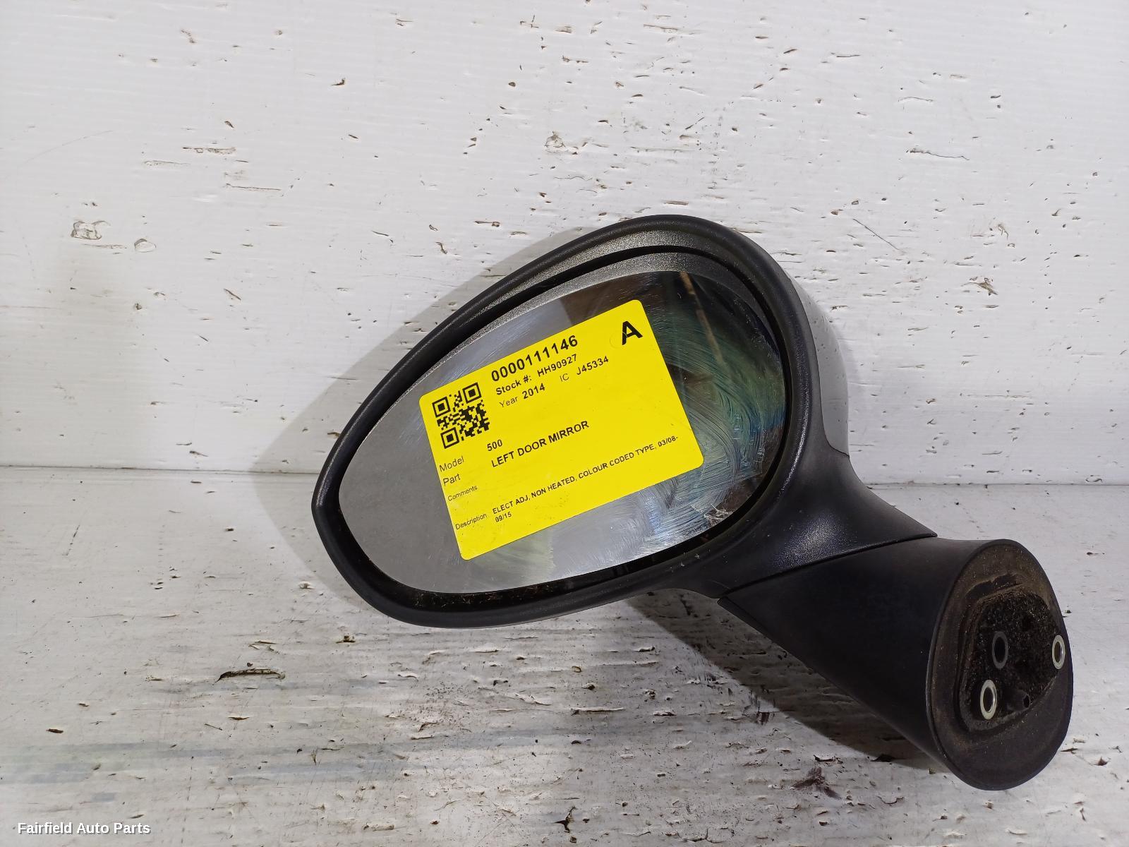 2008-2015 Fiat 500 Left Door Mirror