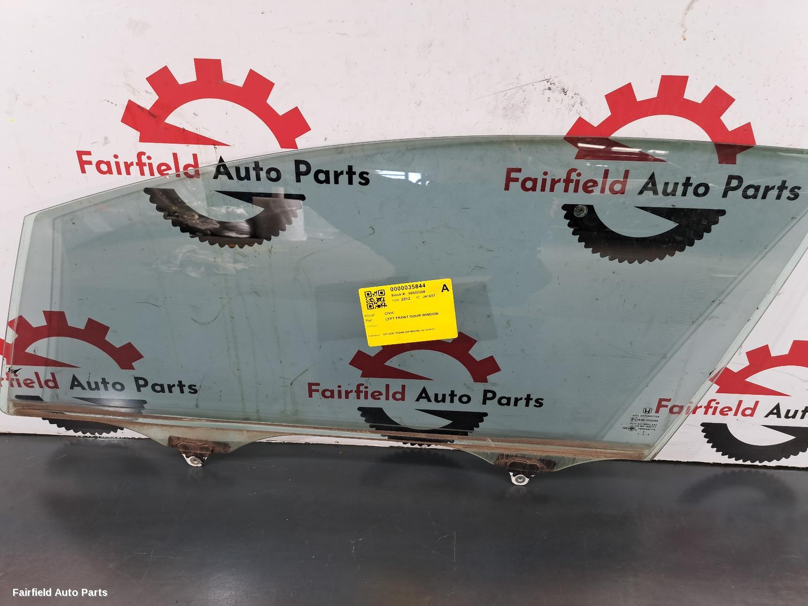 2012-2015 Honda Civic Left Front Door Window