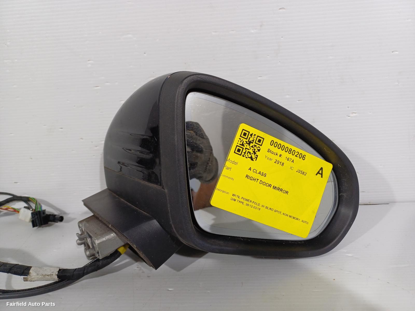 2018-2023 Mercedes A Class Right Door Mirror