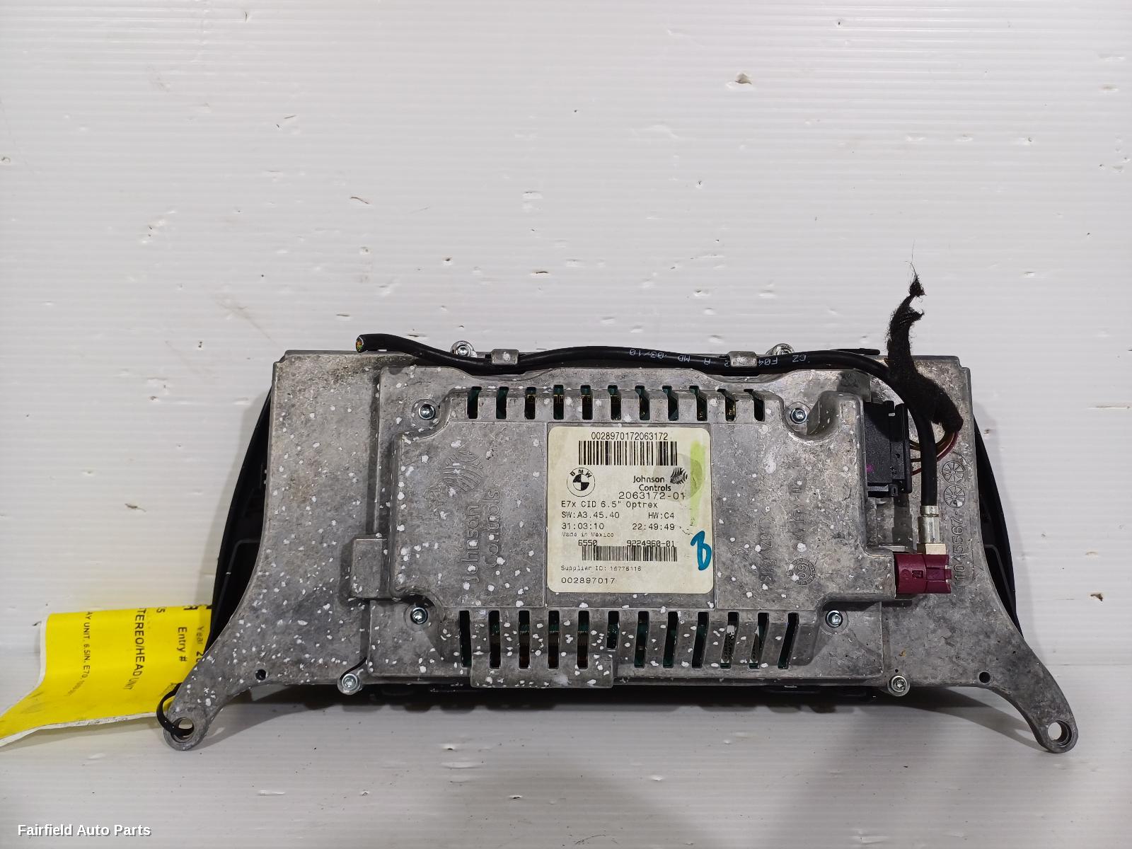 2009-2013 Bmw X5 Radio Cd Dvd Sat Tv