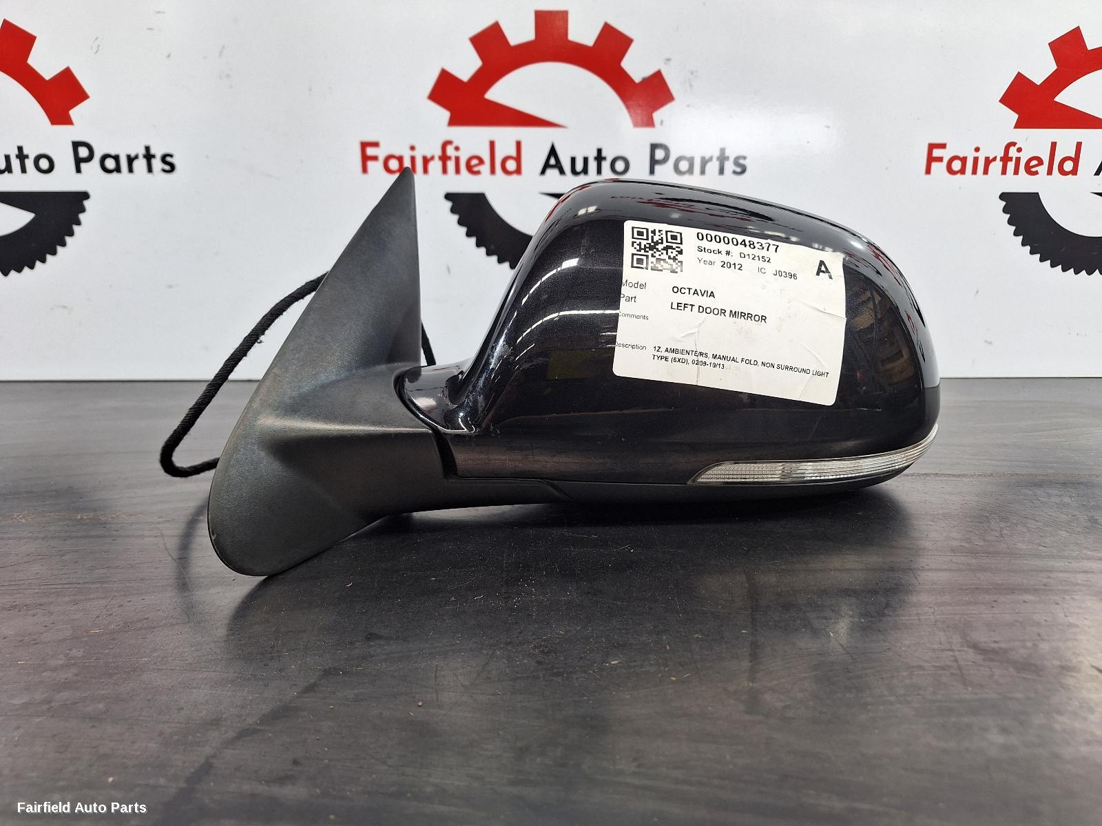 2012 Skoda Octavia Left Door Mirror