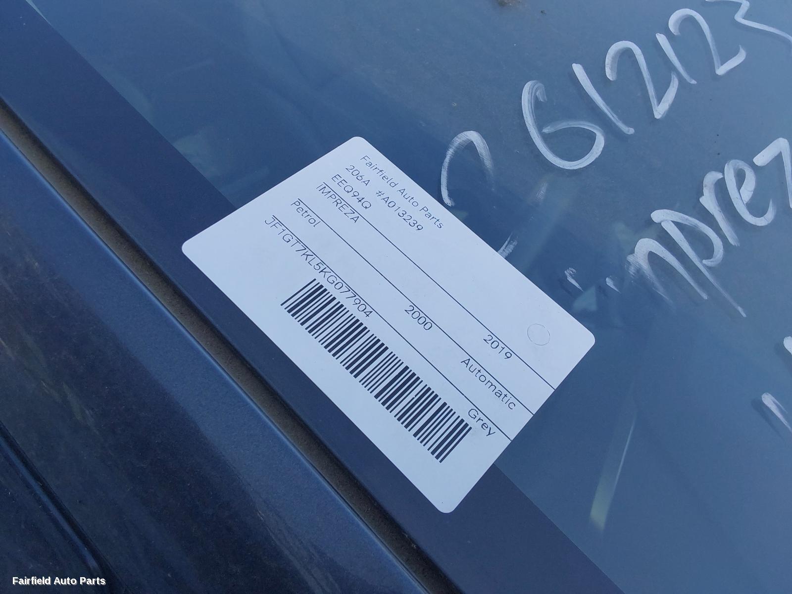 2019 Subaru Impreza Air Flow Meter