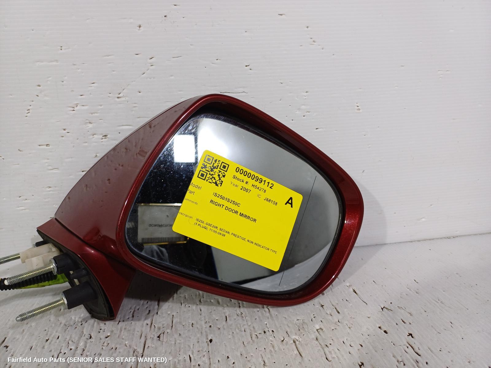 2007 Lexus Is250/is250c Right Door Mirror