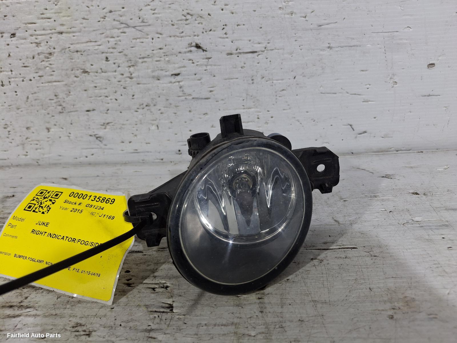 2015-2018 Nissan Juke Right Indicator Fog Side