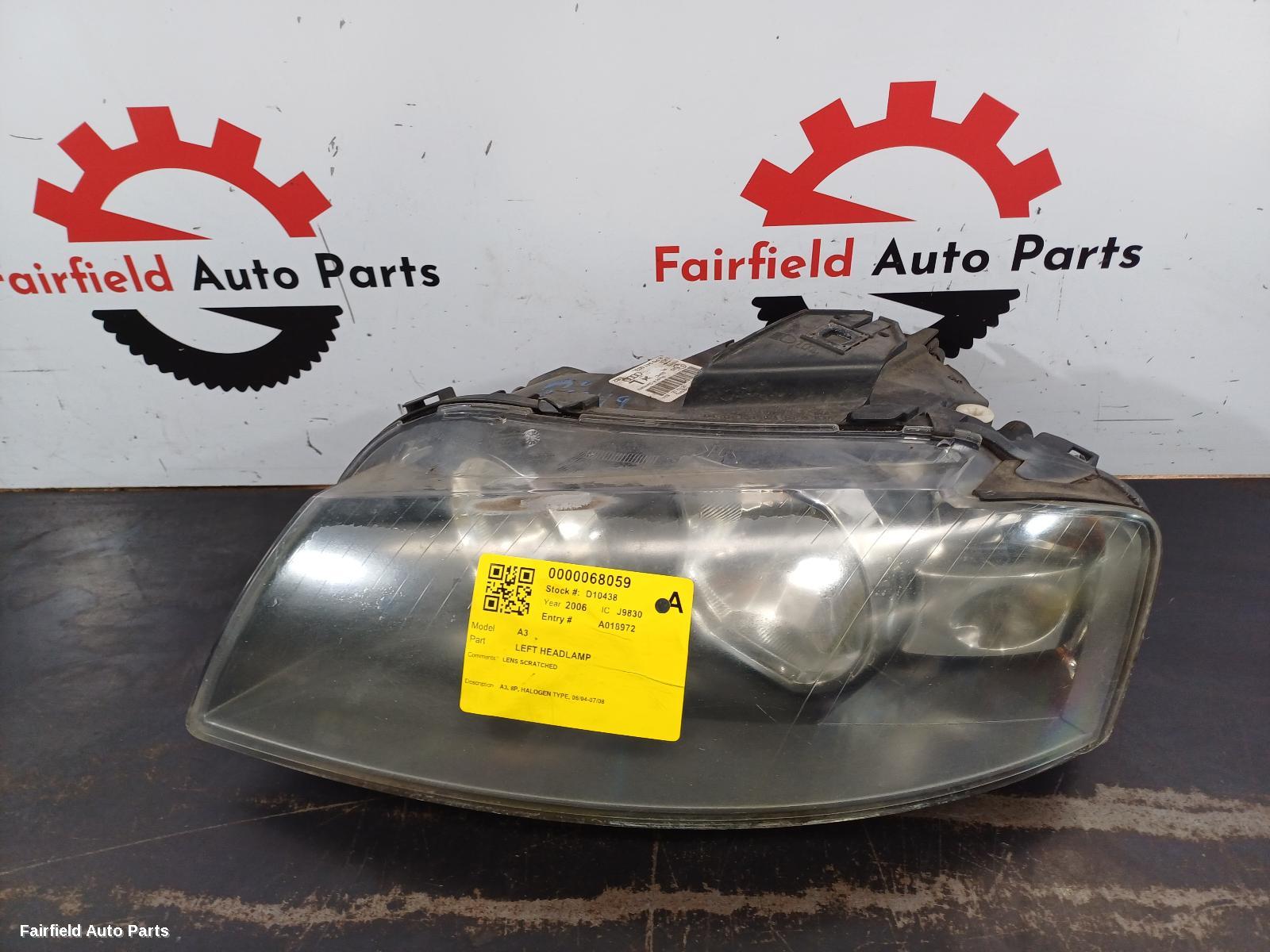 2004-2008 Audi A3 Left Headlamp