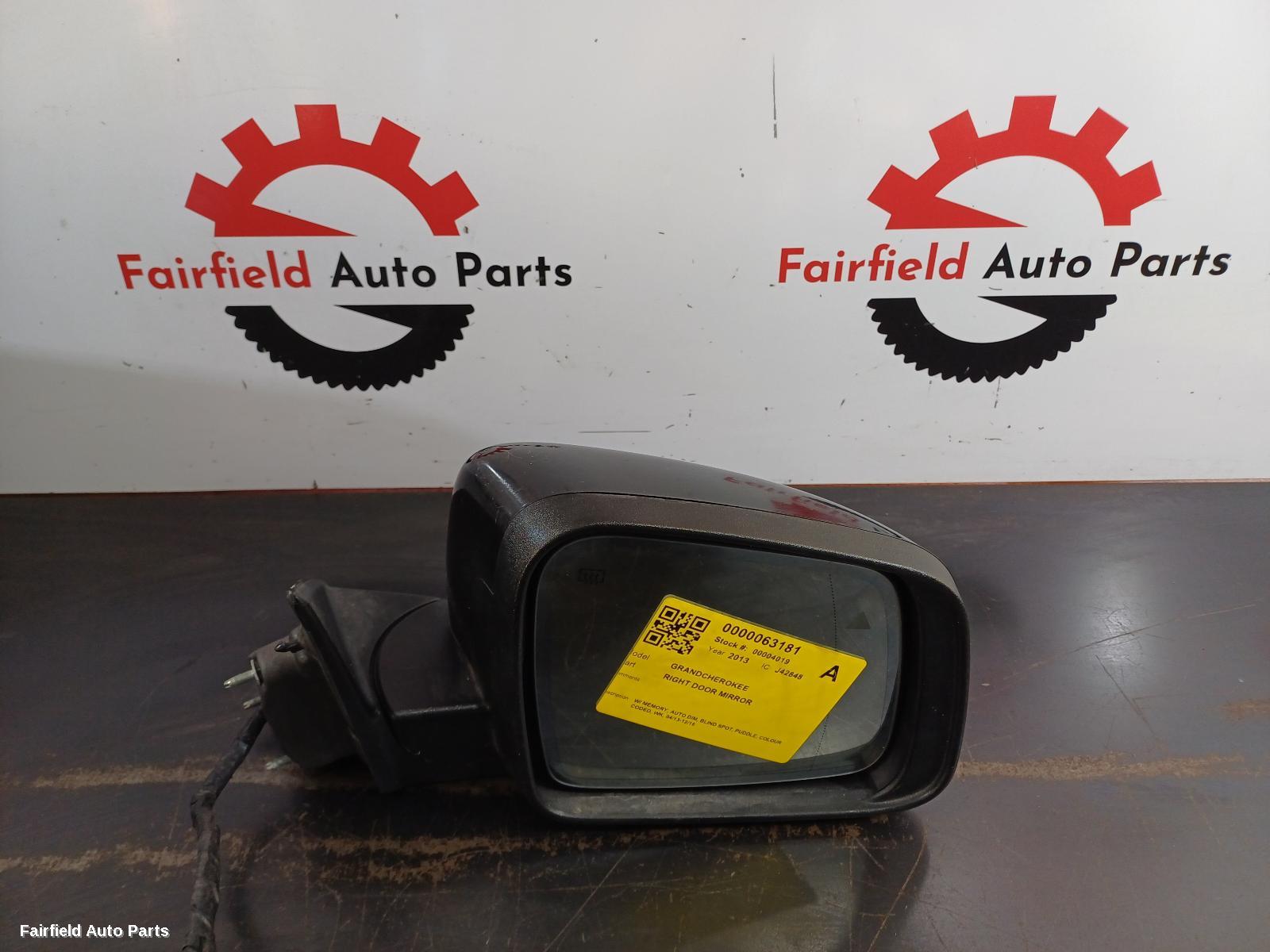 2013-2016 Jeep Grandcherokee Right Door Mirror