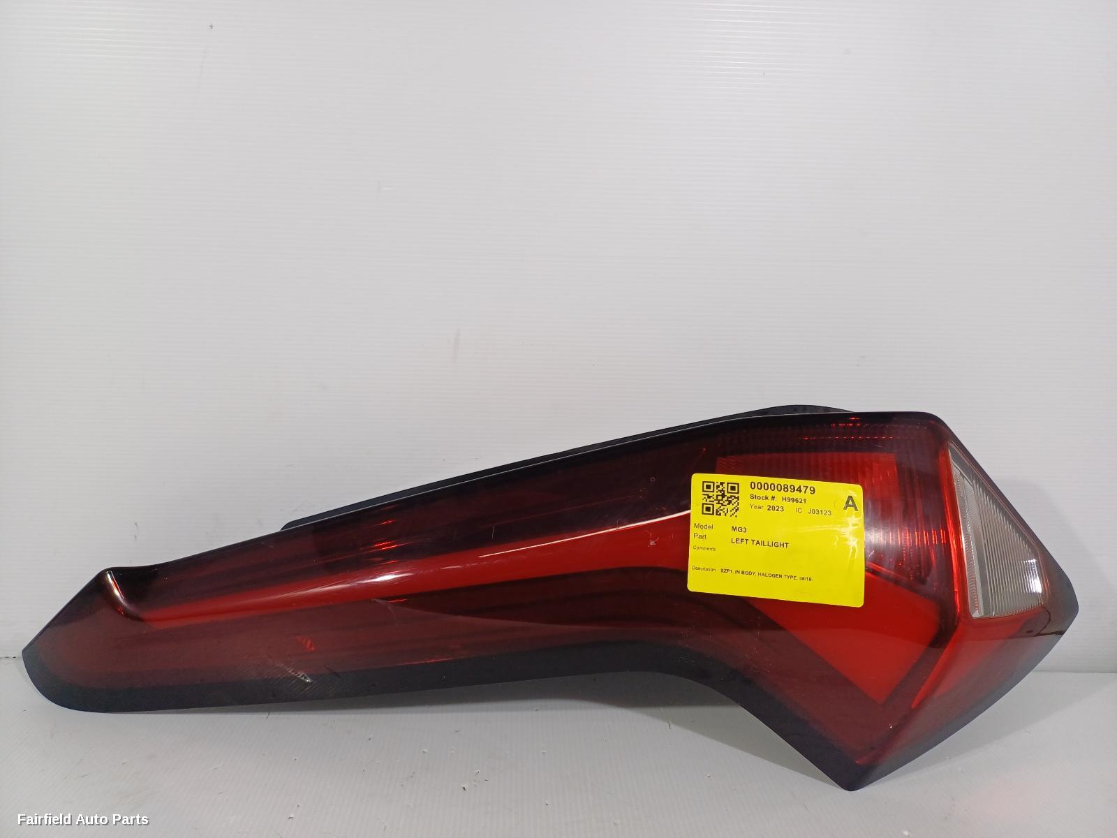 2018-2024 Mg Mg3 Left Taillight